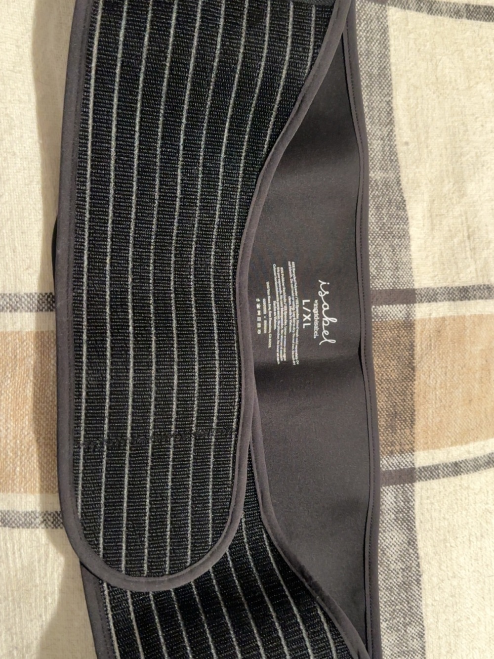 Isabel Maternity by Ingrid & Isabel Black and Gray Ribbed Support Band